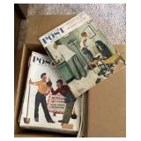Box of vintage Saturday Evening Post magazines