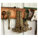 Collection of barn door hardware and handles
