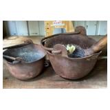 2 lead smelting pots