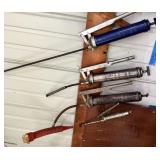 Assorted grease guns