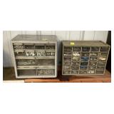 2  multi-drawer parts organizers and contents
