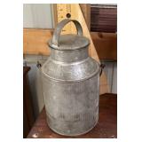 Galvanized milk can