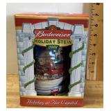 2001 Budweiser holiday beer stein