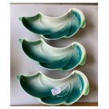 3 ceramic lazy susan dishes