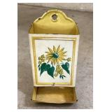 Vintage kitchen tin matchbox holder