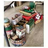 Christmas cleanup lot under table