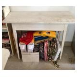 Old work table plus contents under table