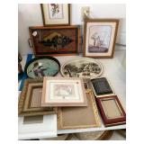 Trays, picture frames. wall art