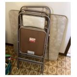 Card table and 4 folding chairs