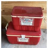 2 vintage Budweiser coolers