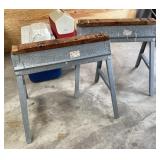 Pair of folding saw horses