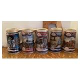 5 Miller High Life beer steins