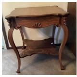 25" square oak parlor table