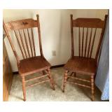 Pair of pressed back chairs