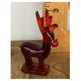 Red Mosser glass deer figure