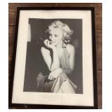 Framed Marilyn Monroe photograph 17 x 21