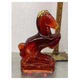L.E. Smith amberina glass horse figure