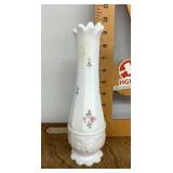 Milk glass vase