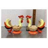 1961 Holt-Howard rooster candle holders