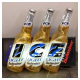 Budweiser Light beer lighted sign 17 x 21