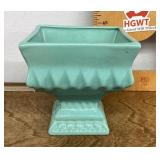 Turquoise pottery planter