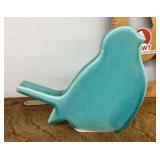 Blue ceramic bird