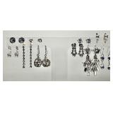 10 pair rhinestone earrings