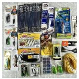 Fishing bait, lures, hooks, stringer