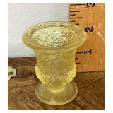 Yellow daisy & button toothpick holder