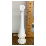 Milk glass hobnail vase