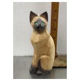 Handcrafted carved cat