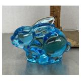 Blue Silvestri glass rabbit