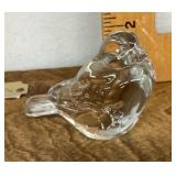 Glass bird paperweight