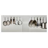 6 pair sterling silver earrings