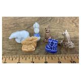 6 miniature Wade animal figures