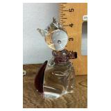 Glass cat paperweight