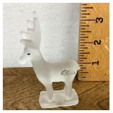 Frosted Mosser glass deer figure