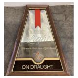 Michelob Light mirroed sign 20 x 14