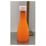Orange cased glass vase