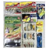 Fishing group with lures