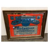 Mirrored Budweiser beer sign 11 x 13