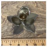 Brass flower candle holder