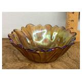 Carnival glass sunflower bowl