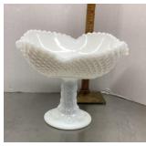 Milk glass compote