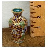 Miniature enameled vase