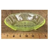 Vaseline uranium glass dish