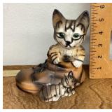 Ceramic cat figure