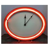 16 x 19 oval neon light clock