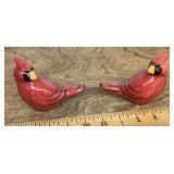 Ceramic cardinal salt and pepper shakers