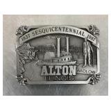 1987 Alton IL Sesqucentennial belt buckle